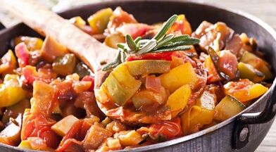 guiso de verduras para la gota